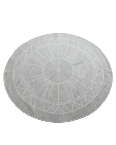 Holly Branch Round Area Rug - Gray (synthetic illustration; no displayed measurements)