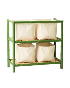 Ash Dale Laundry Sorting Station With Plain Removable Bags - Green