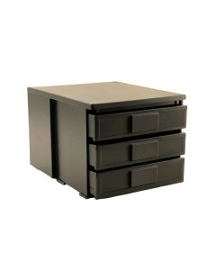 Lake Bend Small-Parts Storage Drawer Cabinet - Black (synthetic illustration; no displayed measurements)