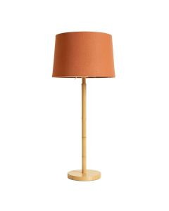 Rowan Brook Floor Lamp With A Plain Fabric Shade - Terracotta (synthetic illustration; no displayed measurements)