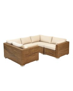 Merlyn 6 Piece Rattan Sectional Seating Group With Cushions