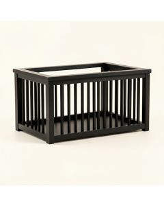 Willow Bridge Empty Furniture-Style Pet Crate - Black (synthetic illustration; no displayed measurements)