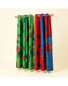 Whobrey Graphic Print & Text Semi-Sheer Single Curtain Panel (synthetic illustration; no displayed measurements)