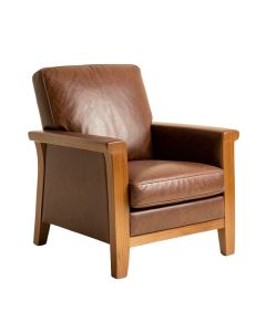 Aigars 49 '' Wide Top Grain Leather Armchair