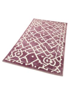 Fishback Geometric Plum/White Area Rug