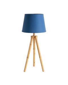 Hazel Bend Floor Lamp With A Plain Fabric Shade - Blue (synthetic illustration; no displayed measurements)