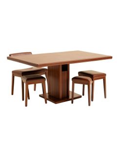 Dalke Mid-Century 5 Piece Pub Table Set
