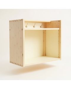Linden Bluff Empty Mug-Storage Cabinet Insert - Cream (synthetic illustration; no displayed measurements)