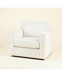 Birch Falls Upholstered Armchair - White (synthetic illustration; no displayed measurements)