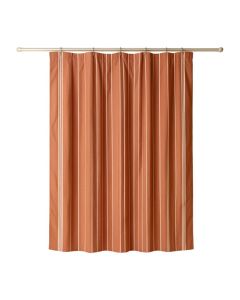 Elm Canyon Shower Curtain Hanging Flat From A Plain Rod - Terracotta (synthetic illustration; no displayed measurements)