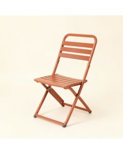 Willow Bridge Folding Outdoor Chair - Terracotta (synthetic illustration; no displayed measurements)