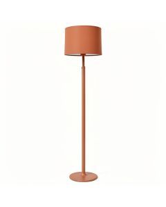 Rowan Dale Floor Lamp With A Plain Fabric Shade - Terracotta (synthetic illustration; no displayed measurements)