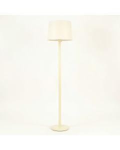 Pine Bend Floor Lamp With A Plain Fabric Shade - Cream (synthetic illustration; no displayed measurements)