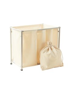 Meadow Bluff Laundry Sorting Station With Plain Removable Bags - Ivory
