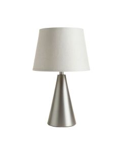 River Brook Table Lamp With A Plain Fabric Shade - Gray