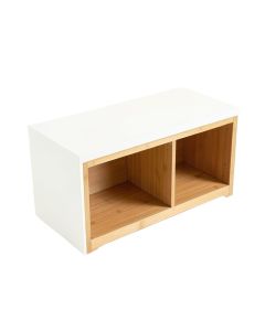 Willow Branch Shoe Storage Bench - White