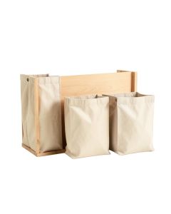 Laurel Bridge Laundry Sorting Station With Plain Removable Bags - Beige (synthetic illustration; no displayed measurements)