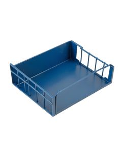 Oak Edge Empty Under-Desk Cable Tray - Blue