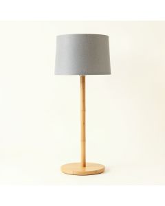 Linden Arc Floor Lamp With A Plain Fabric Shade - Gray (synthetic illustration; no displayed measurements)