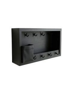 Maple Dale Wall-Mounted Entryway Organizer Shelf - Black (synthetic illustration; no displayed measurements)