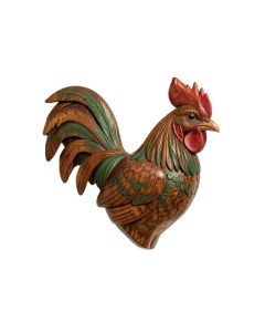 Ghanaian Rooster Artisan Crafted Bird Theme Original Mask Wall Décor