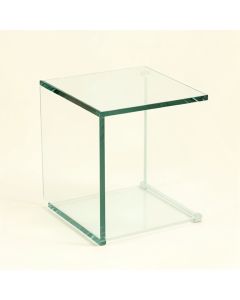 Imel Glass Top Frame End Table (synthetic illustration; no displayed measurements)