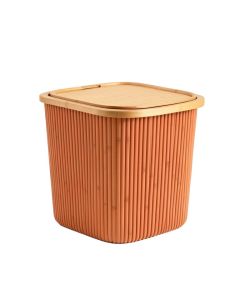 Oak Arc Laundry Hamper - Terracotta (synthetic illustration; no displayed measurements)