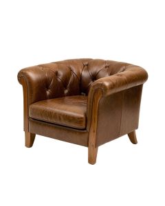 Hailee 41.5 '' Wide Tufted Cowhide Armchair (synthetic illustration; no displayed measurements)
