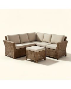 Tessa 5 Piece Rattan Seating Group With Cushions (synthetic illustration; no displayed measurements)