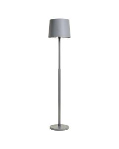 Flint Brook Floor Lamp With A Plain Fabric Shade - Gray (synthetic illustration; no displayed measurements)