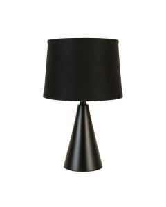Wren Bridge Table Lamp With A Plain Fabric Shade - Black