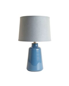 Birch Crossing Table Lamp With A Plain Fabric Shade - Blue