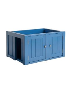 Alder Falls Empty Furniture-Style Litter Enclosure - Blue (synthetic illustration; no displayed measurements)