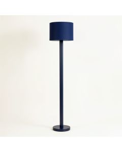 Spruce Dale Floor Lamp With A Plain Fabric Shade - Navy (synthetic illustration; no displayed measurements)