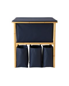 Flint Dale Laundry Sorting Station With Plain Removable Bags - Navy