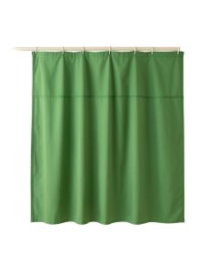 Vale Bridge Shower Curtain Hanging Flat From A Plain Rod - Green (synthetic illustration; no displayed measurements)
