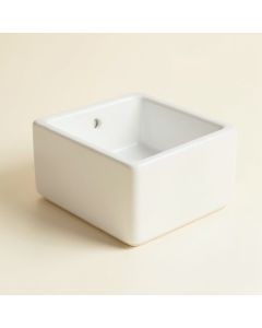 White Ceramic Square Vessel Bathroom Sink (synthetic illustration; no displayed measurements)