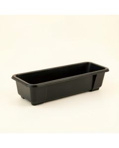 Laurel Canyon Empty Railing Planter With Integral Brackets - Black (synthetic illustration; no displayed measurements)