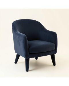 Aspen Canyon Upholstered Armchair - Navy (synthetic illustration; no displayed measurements)
