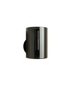 Stone Arc Wall Sconce Mounted On A Plain Wall - Black (synthetic illustration; no displayed measurements)