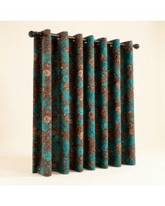 Merivan Jacquard Woven Floral Room Darkening Grommet Curtains Panels (synthetic illustration; no displayed measurements)