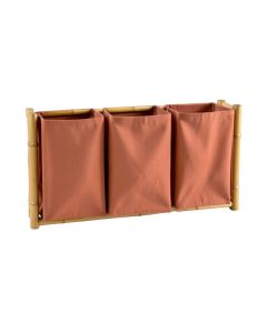 Oak Crest Laundry Sorting Station With Plain Removable Bags - Terracotta