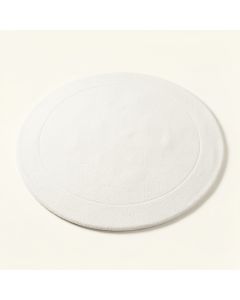 Oak Arc Round Area Rug - White (synthetic illustration; no displayed measurements)