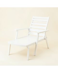 Flint Bluff Outdoor Lounge Chair - White (synthetic illustration; no displayed measurements)