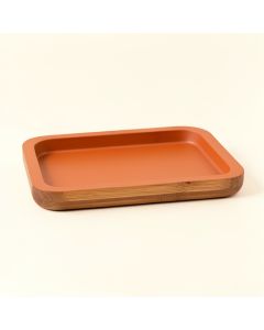 Oak Bend Serving Tray - Terracotta (synthetic illustration; no displayed measurements)