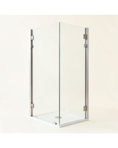 Kinkade Xl 29.25 '' W X 80 '' H Hinged Frameless Shower Door (synthetic illustration; no displayed measurements)