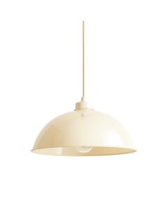 Dawn Brook Pendant Light Suspended From One Plain Cable - Ivory