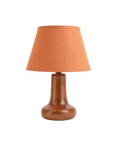 Glen Canyon Table Lamp With A Plain Fabric Shade - Terracotta