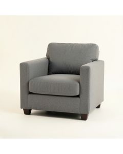 Vale Bend Upholstered Armchair - Gray (synthetic illustration; no displayed measurements)