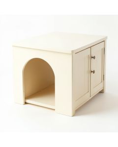 Summit Crest Empty Furniture-Style Litter Enclosure - Cream (synthetic illustration; no displayed measurements)